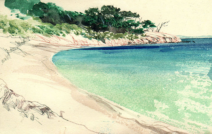 Stefano Faravelli, Mare - acquerello