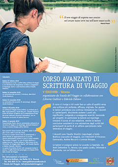 Locandina Corso avanzato di scrittura di viaggio a Verona 2018