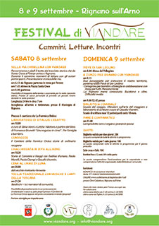 Locandina Laboratorio di scrittura di viaggio a Rignano sull'Arno 9 settembre 2018