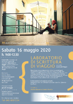 Locandina Laboratorio di scrittura di viaggio a Online Maggio 2020