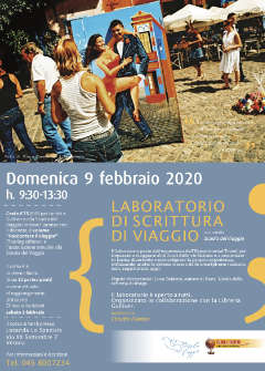 Locandina Laboratorio di scrittura di viaggio a Verona, Febbraio 2020