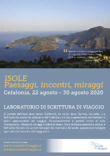 Locandina Laboratorio di scrittura a Cefalonia - Agosto 2020