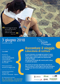 Locandina Raccontare il viaggio Laboratorio di scrittura ad Alghero giugno 2018